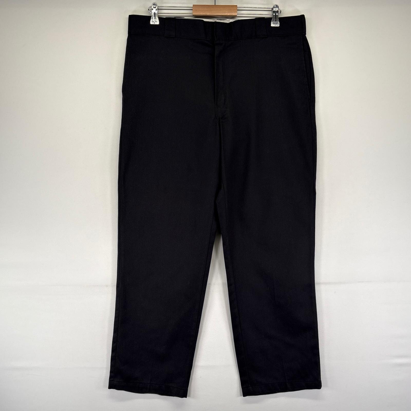 古着 ディッキーズ Dickies パンツ 874 ワークパンツ チノパン ジッパーフライ 作業着 ワンポイントロゴ w38 L30  ブラック系 メンズ
