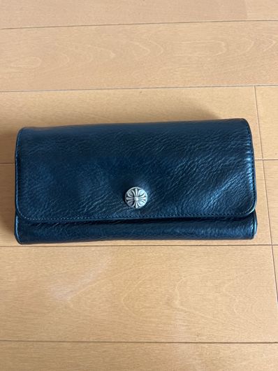 Chrome Hearts Judie Wallet W / Cross Button Snap Type "Black"