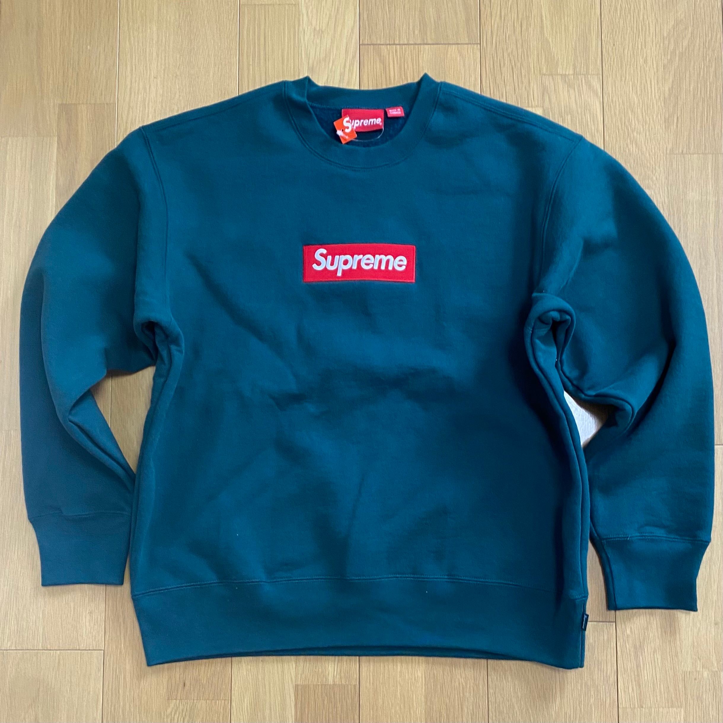 Supreme Box Logo Crewneck "Dark Pine" (22FW)