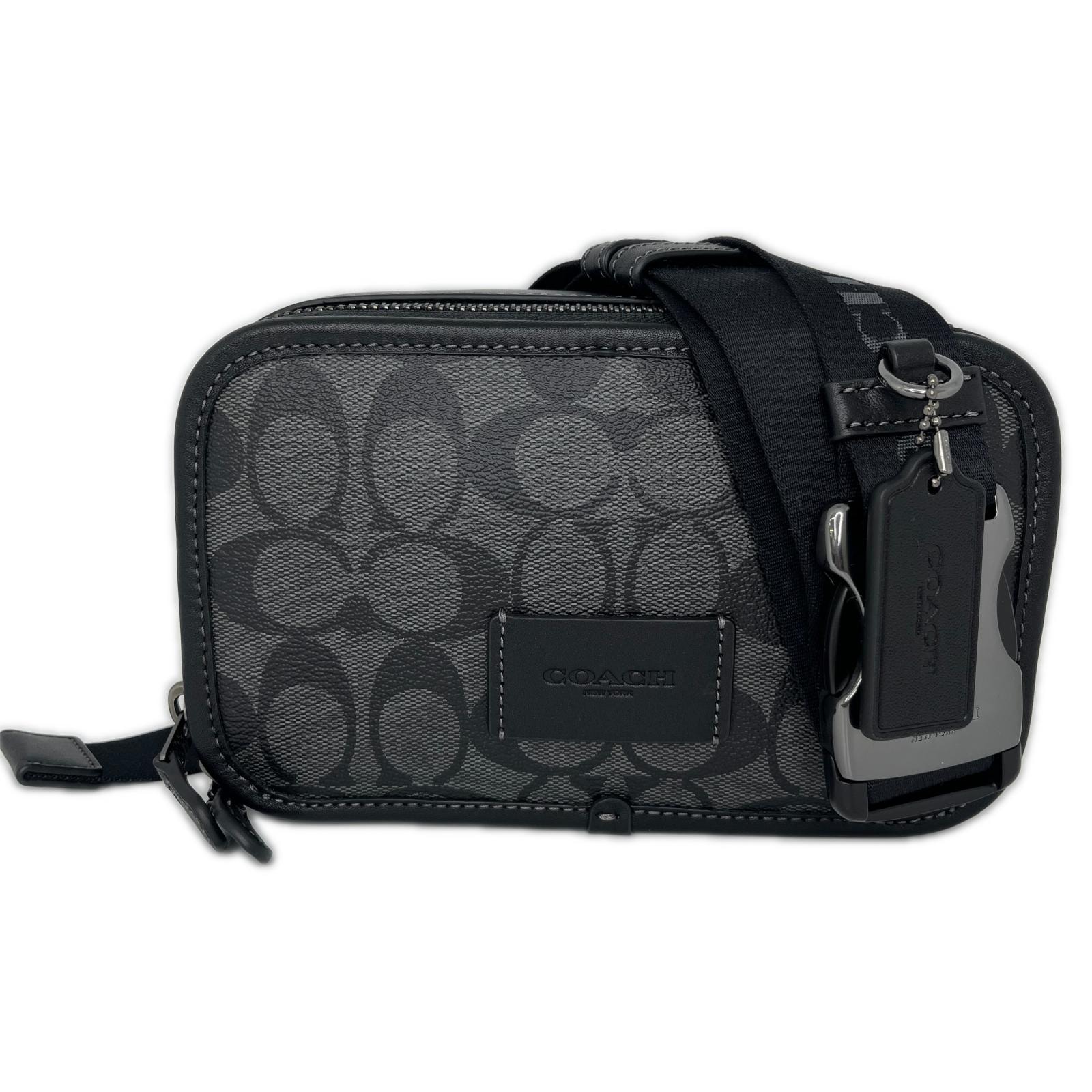 COACH コーチ シグネチャー ワイアット ベルトバッグ ボディバッグ CM106 ブラック