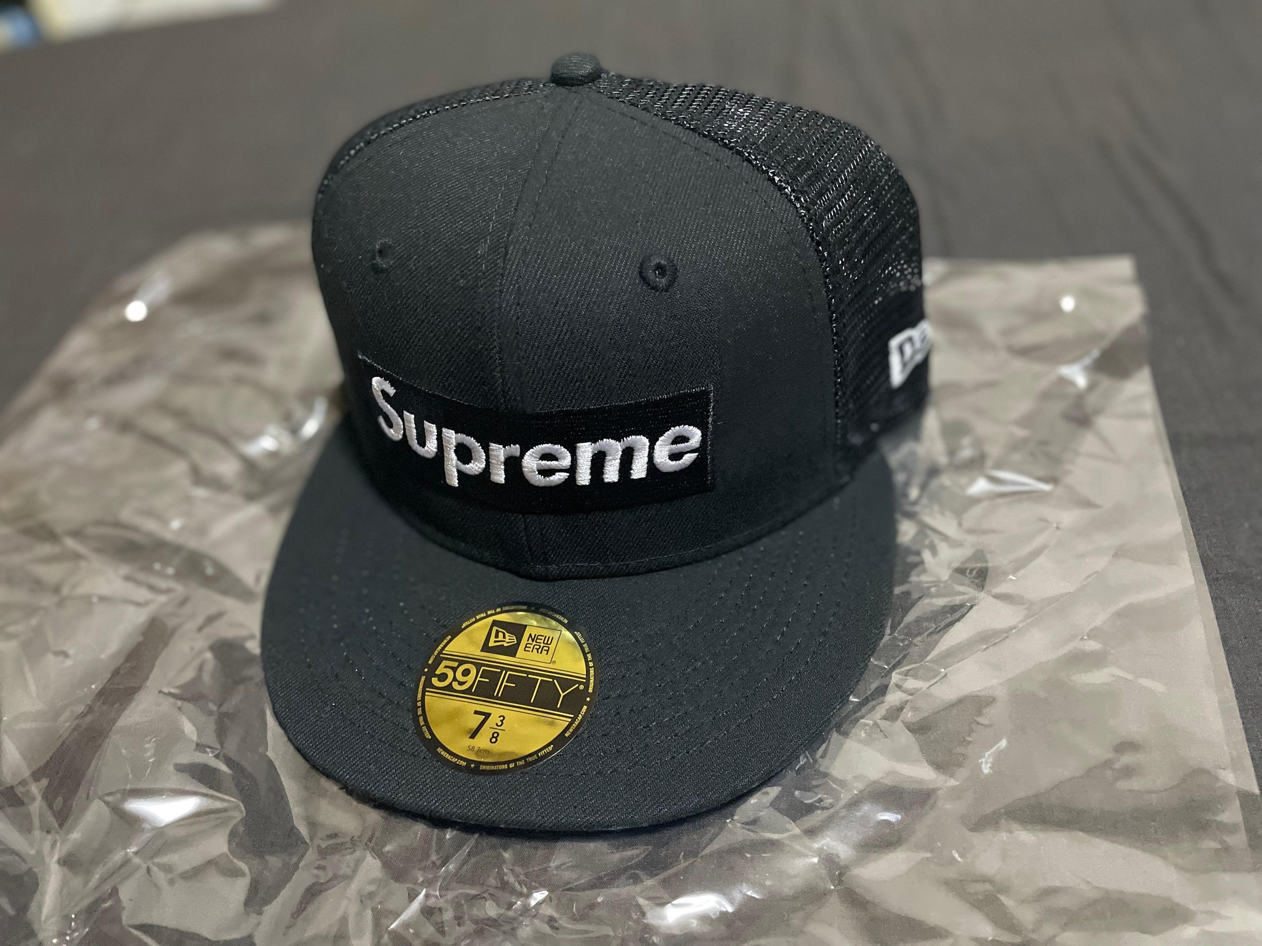 Supreme Box Logo Mesh Back New Era "Black" (22SS)
