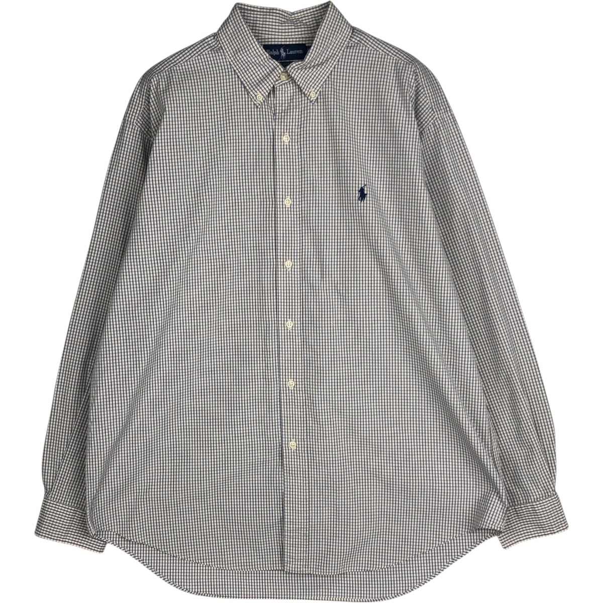 古着 ラルフローレン Ralph Lauren BLAKE 長袖 ボタンダウンチェックシャツ メンズL相当/eaa629051