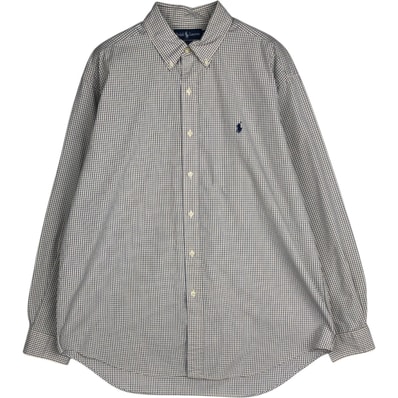 古着 ラルフローレン Ralph Lauren BLAKE 長袖 ボタンダウンチェックシャツ メンズL相当/eaa629051