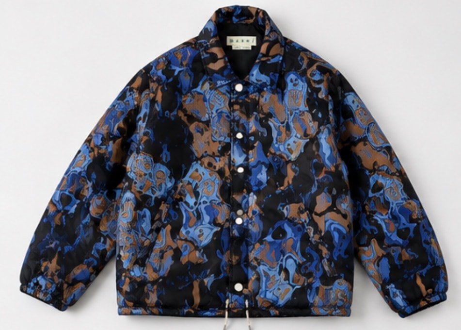 MARNI 2019SS 総柄 パデッド コーチジャケット 46