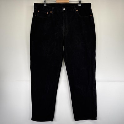 古着 リーバイス Levi's デニムパンツ 550 テーパード ジーパン ジーンズ 大きいサイズ ジップフライ w42 L34 ブラック メンズ