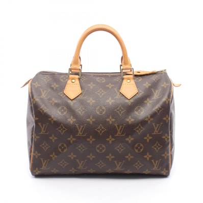 ルイ・ヴィトン LOUIS VUITTON スピーディ30 モノグラム ハンドバッグ バッグ PVCコーティングキャンバス レザー レディース ブラウン系 M41526 【中古】
