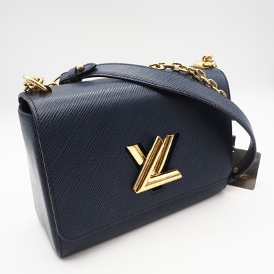 美品 LOUIS VUITTON ルイ・ヴィトン エピ ツイストMM M53090 ショルダーバッグ ネイビー レザー レディース