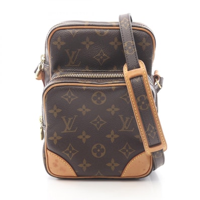 ルイ・ヴィトン LOUIS VUITTON アマゾン ショルダーバッグ バッグ PVCコーティングキャンバス レザー モノグラム レディース ブラウン系 M45236 【中古】