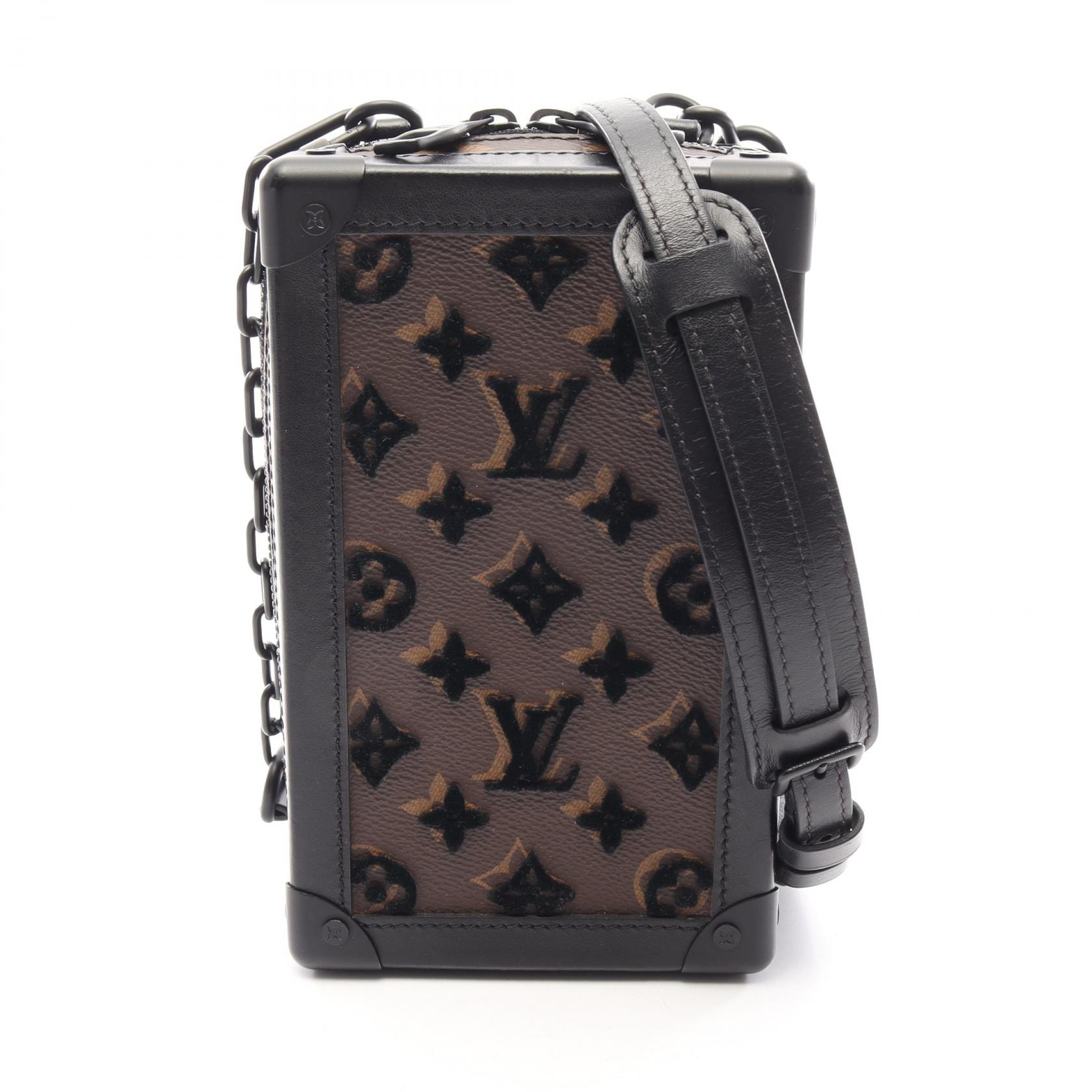 ルイ・ヴィトン LOUIS VUITTON ヴァーティカル ソフトトランク モノグラムタフタージュ ショルダーバッグ バッグ PVCコーティングキャンバス レザー レディース ブラウン系 / ブラック系 M45044 【中古】