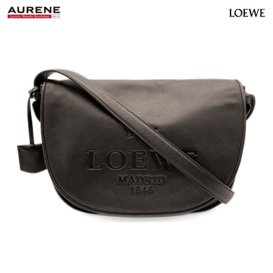 LOEWE ロエベ ショルダーバッグ ヘリテージ ロゴ レザー ブラウン ユニセックス
【中古】