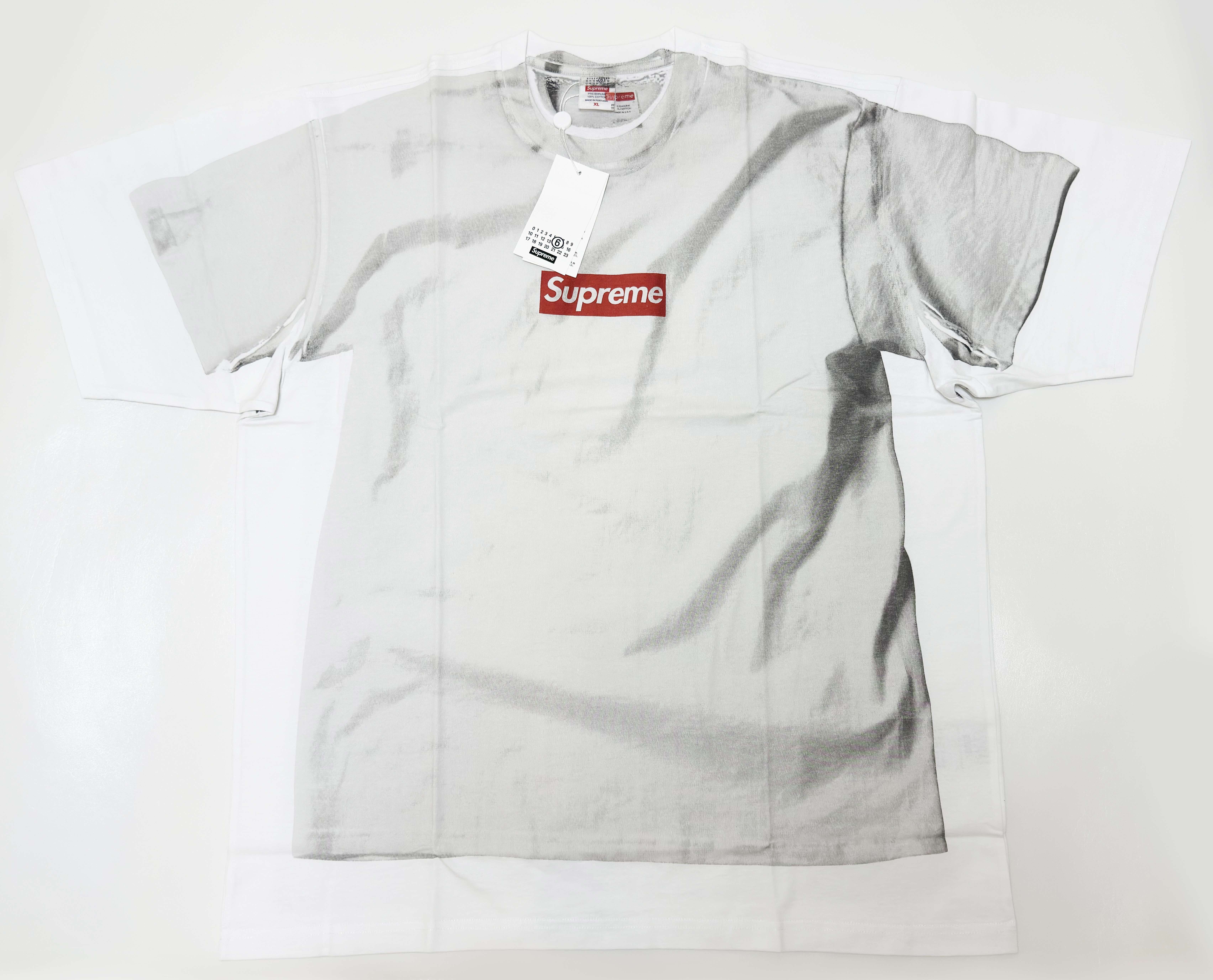 Supreme x MM6 Maison Margiela Box Logo Tee "White"