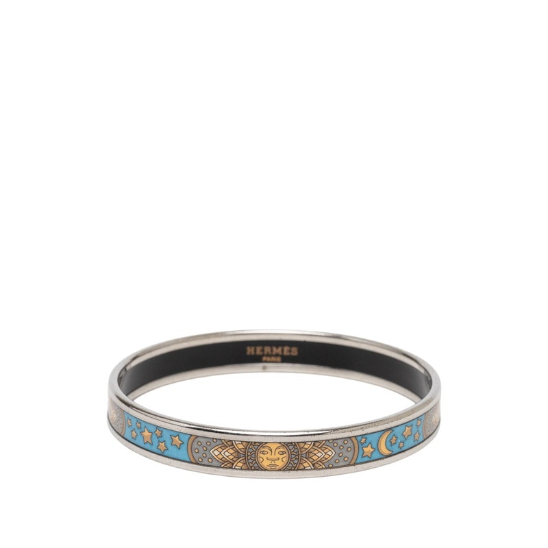 エルメス エマイユPM バングル シルバー マルチカラー メタル レディース HERMES 【中古】