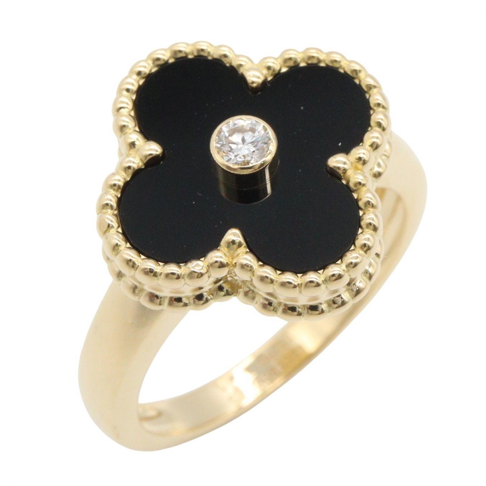 ヴァンクリーフ&アーペル Van Cleef & Arpels ヴィンテージアルハンブラ オニキス1PD リング リング・指輪 ジュエリー K18(イエローゴールド) ダイヤモンド オニキス レディース ゴールド系 / ブラック系 / クリア系