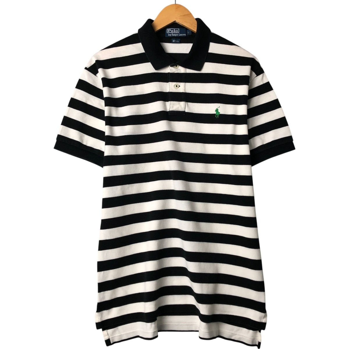 古着 ラルフローレン Ralph Lauren POLO by Ralph Lauren 半袖 ボーダー ポロシャツ メンズL相当/eaa562445