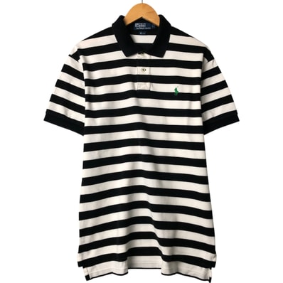 古着 ラルフローレン Ralph Lauren POLO by Ralph Lauren 半袖 ボーダー ポロシャツ メンズL相当/eaa562445