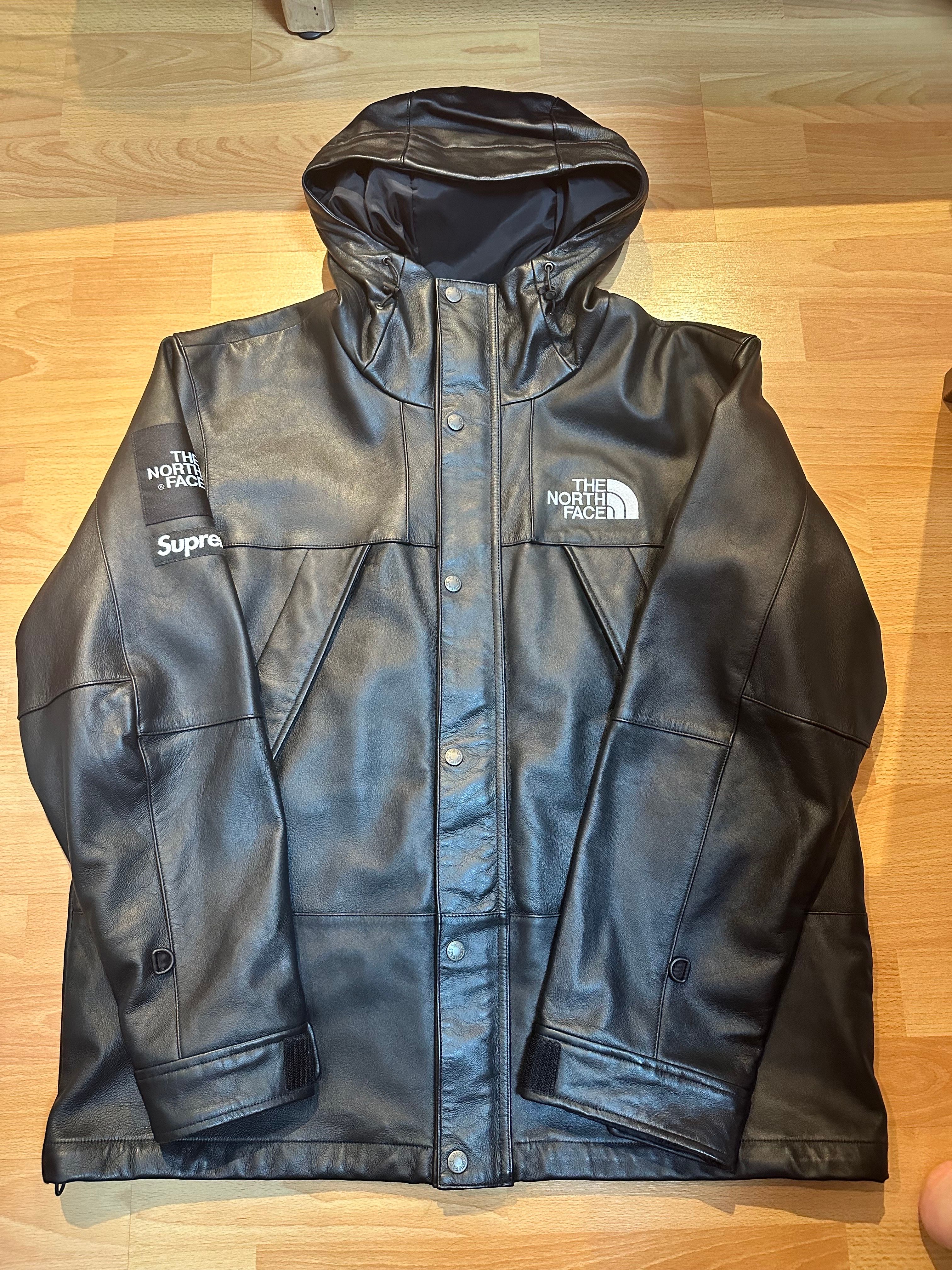 Supreme x The North Face Leather Mountain Parka "Black"