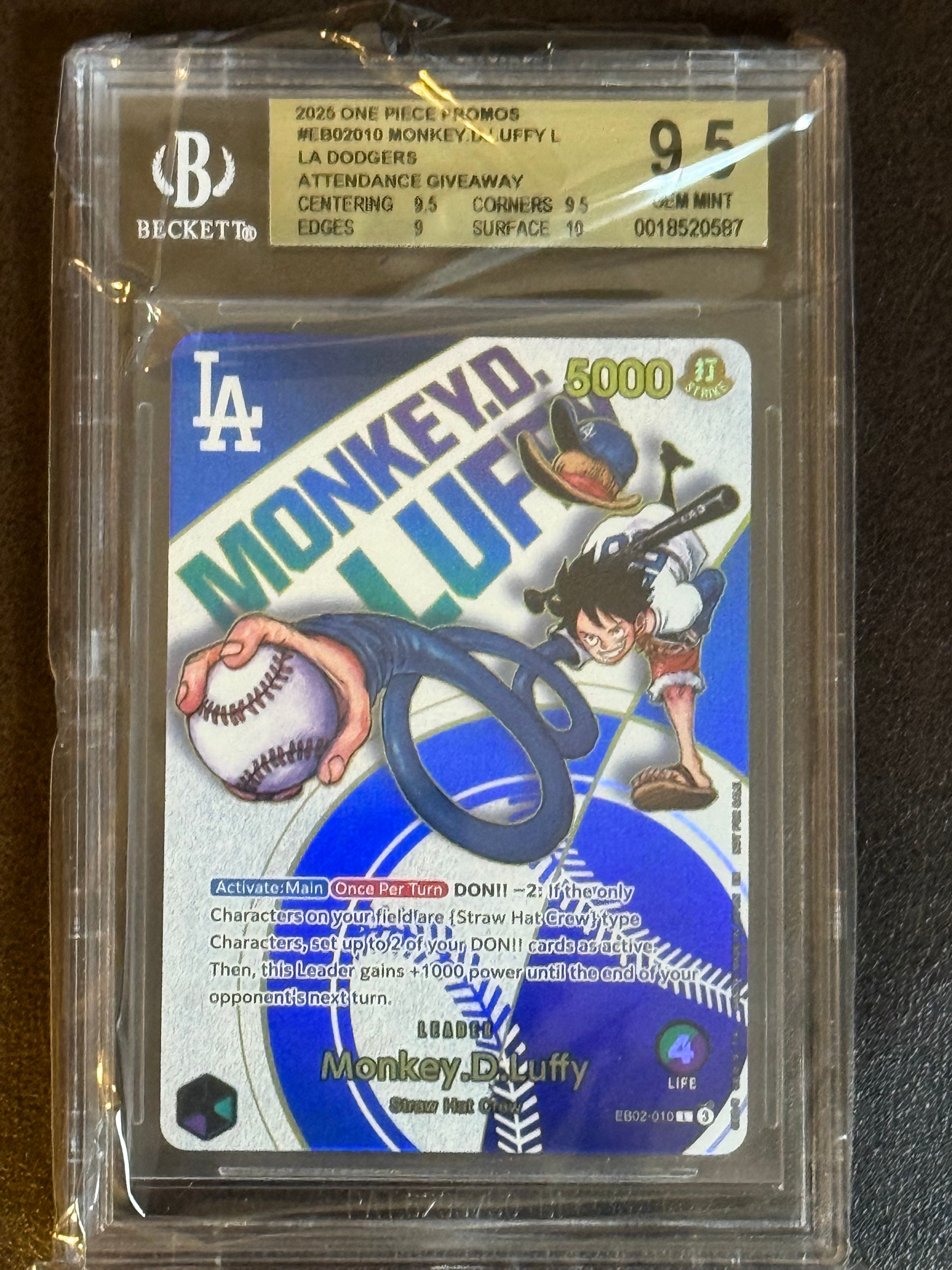 モンキー・D・ルフィ L [EB02-010]【英語版】(プロモーションカード「ワンピースカードゲーム x ロサンゼルスドジャース」)