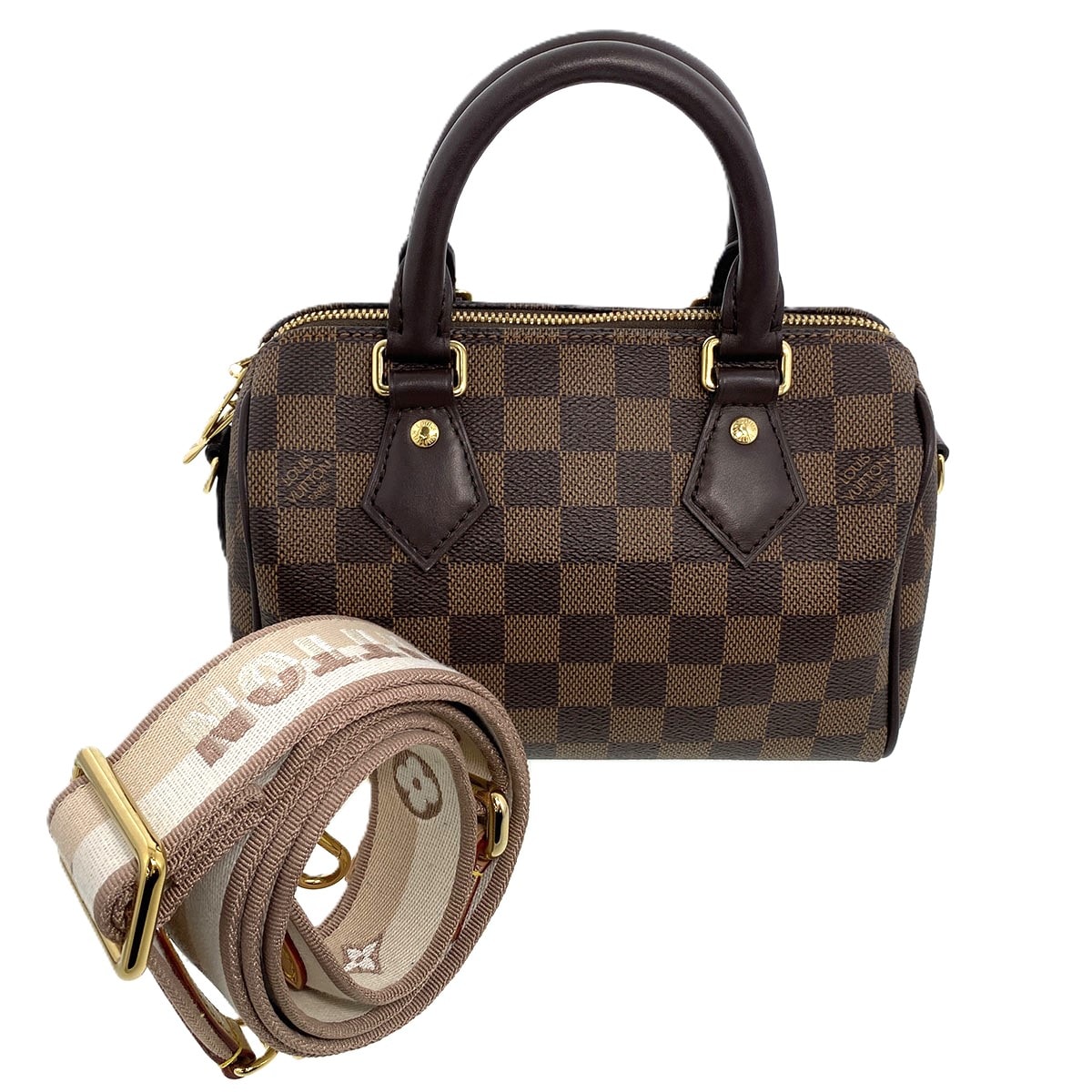 【お値下げ品】LOUIS VUITTON ルイ・ヴィトン スピーディ バンドリエール 20 ハンドバッグ N40489 ダミエキャンバス エベヌ ブラウン  レディース【中古】