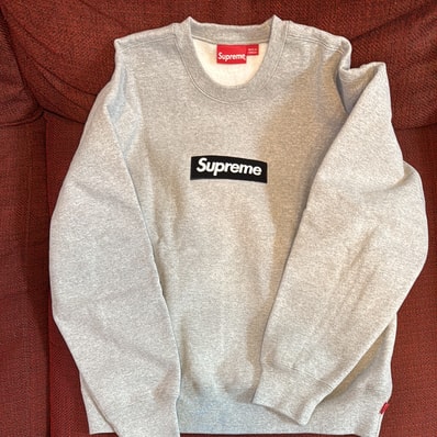 Supreme Box Logo Crewneck "Heather Grey" (22FW)