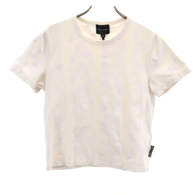 MARC JACOBS マークジェイコブス ポルトガル製 総ロゴ 半袖 Tシャツ M アイボリー