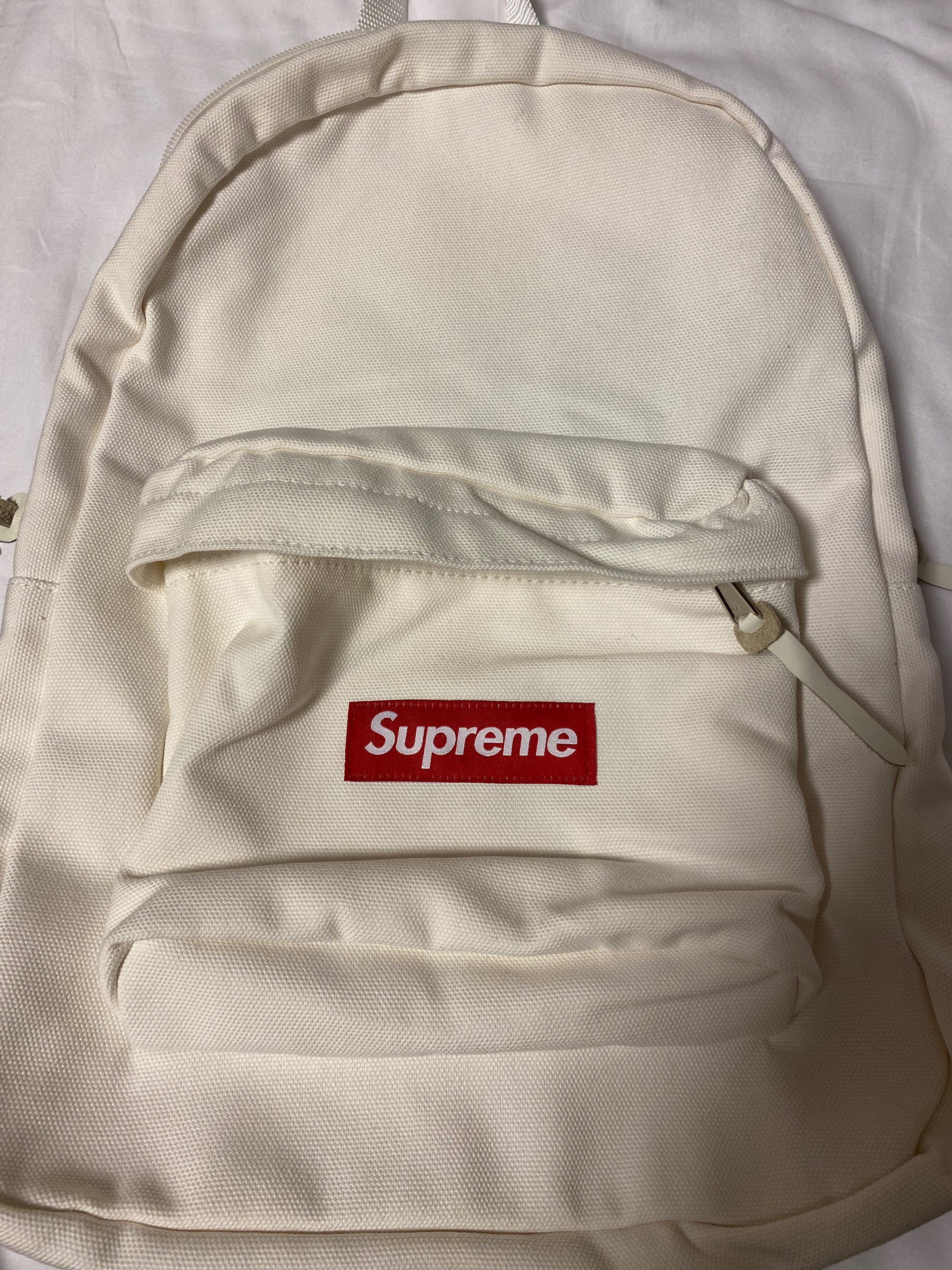 Supreme Canvas Backpack "White"
