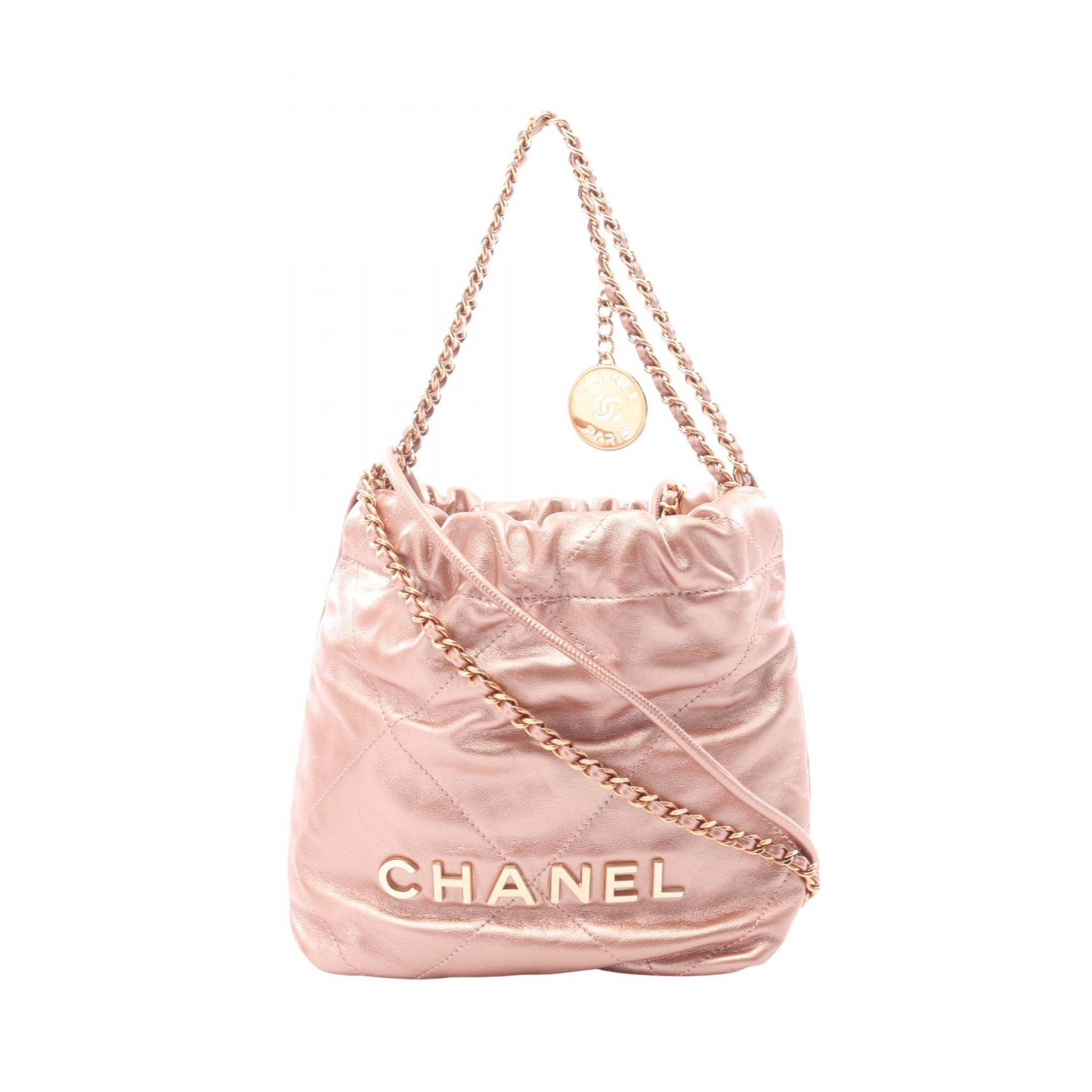 シャネル CHANEL CHANEL 22 ミニ ショルダーバッグ バッグ レザー レディース ゴールド系 AS3980 【中古】