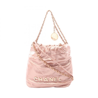 シャネル CHANEL CHANEL 22 ミニ ショルダーバッグ バッグ レザー レディース ゴールド系 AS3980 【中古】