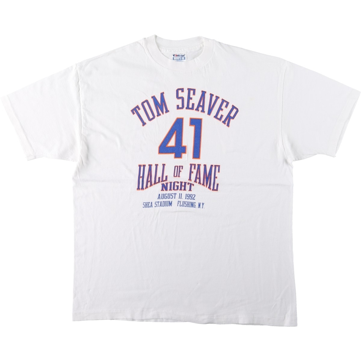 古着 90年代 ヘインズ Hanes BEEFY-T Tom Seaver トム シーバー スポーツプリントTシャツ USA製 メンズXL相当/eaa664399