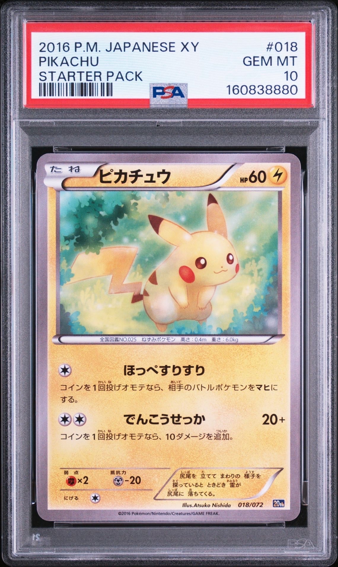 【匿名配送】 ピカチュウ XY-20th 018/072 スターターパック ピカチュウ [XY-20th 018/072](ポケットモンスターカードゲーム