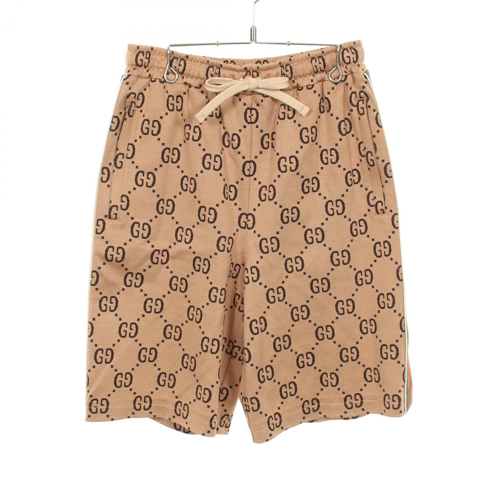 グッチ GUCCI ジャンボGG パンツ 衣料品 ボトムス コットン メンズ ブラウン系 / グリーン系 / レッド系 【中古】