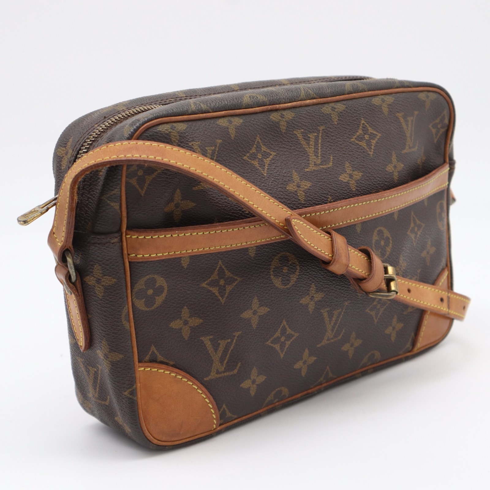LOUIS VUITTON ルイ・ヴィトン モノグラム トロカデロPM M51274 ショルダーバッグ ブラウン ベージュ コーティングキャンバス レザー レディース