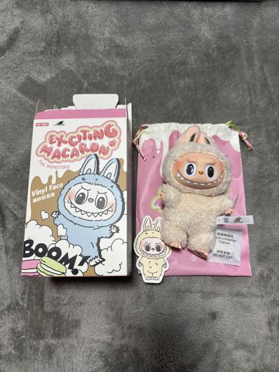 POP MART THE MONSTERS (LABUBU) Exciting Macaron Plush Series SOYMILK