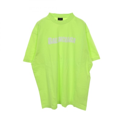 バレンシアガ BALENCIAGA DESTROYED BOXY FIT Tシャツ カットソー 衣料品 トップス コットン メンズ レディース イエロー系 【中古】