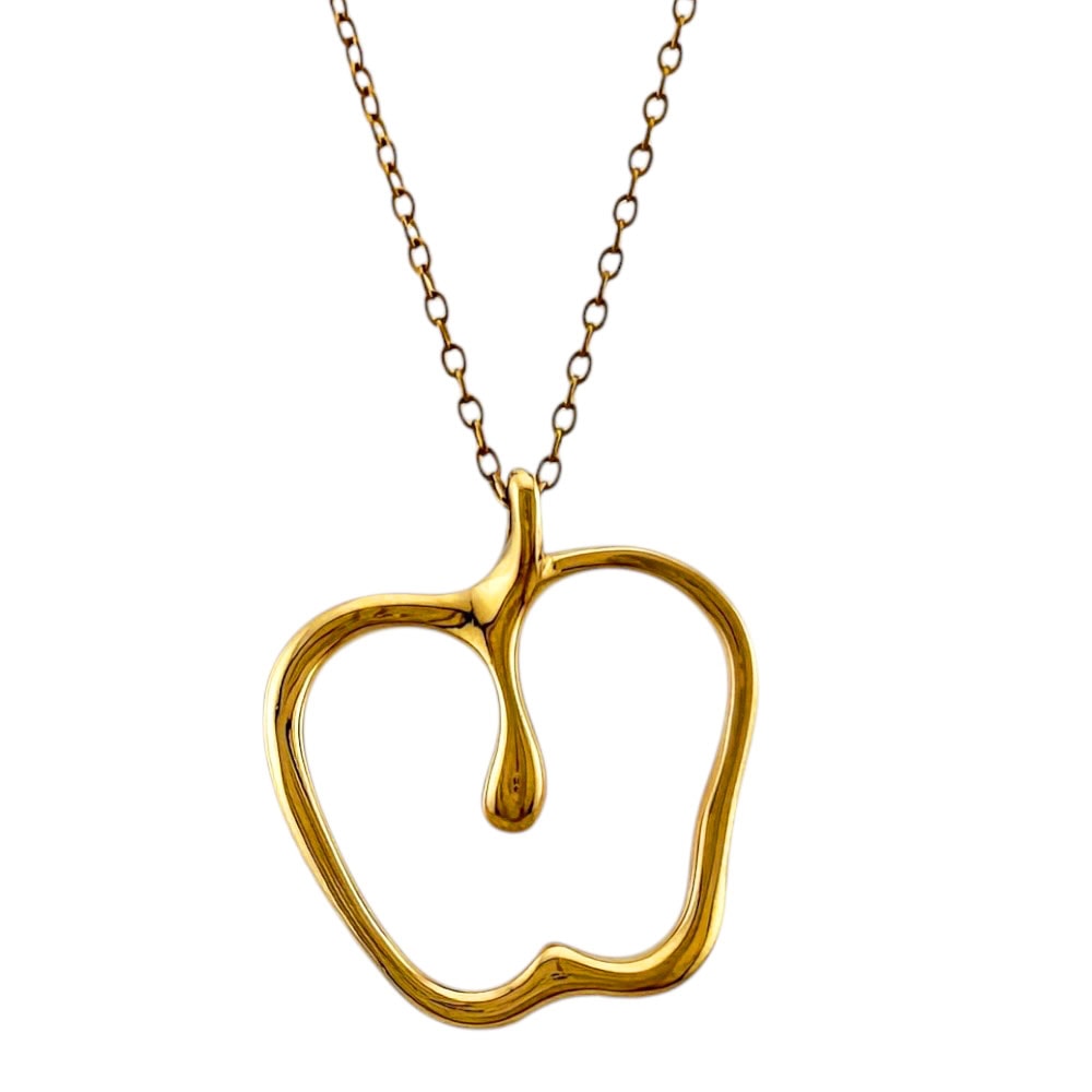 ティファニー アップル ネックレス 18金 K18イエローゴールド レディース TIFFANY&Co.  中古