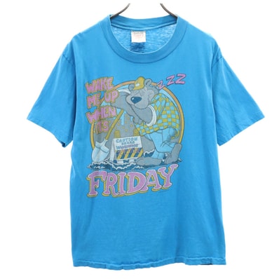 ONEITA オニータ 90s USA製 オールド 半袖 Tシャツ L 水色 POWER-T
