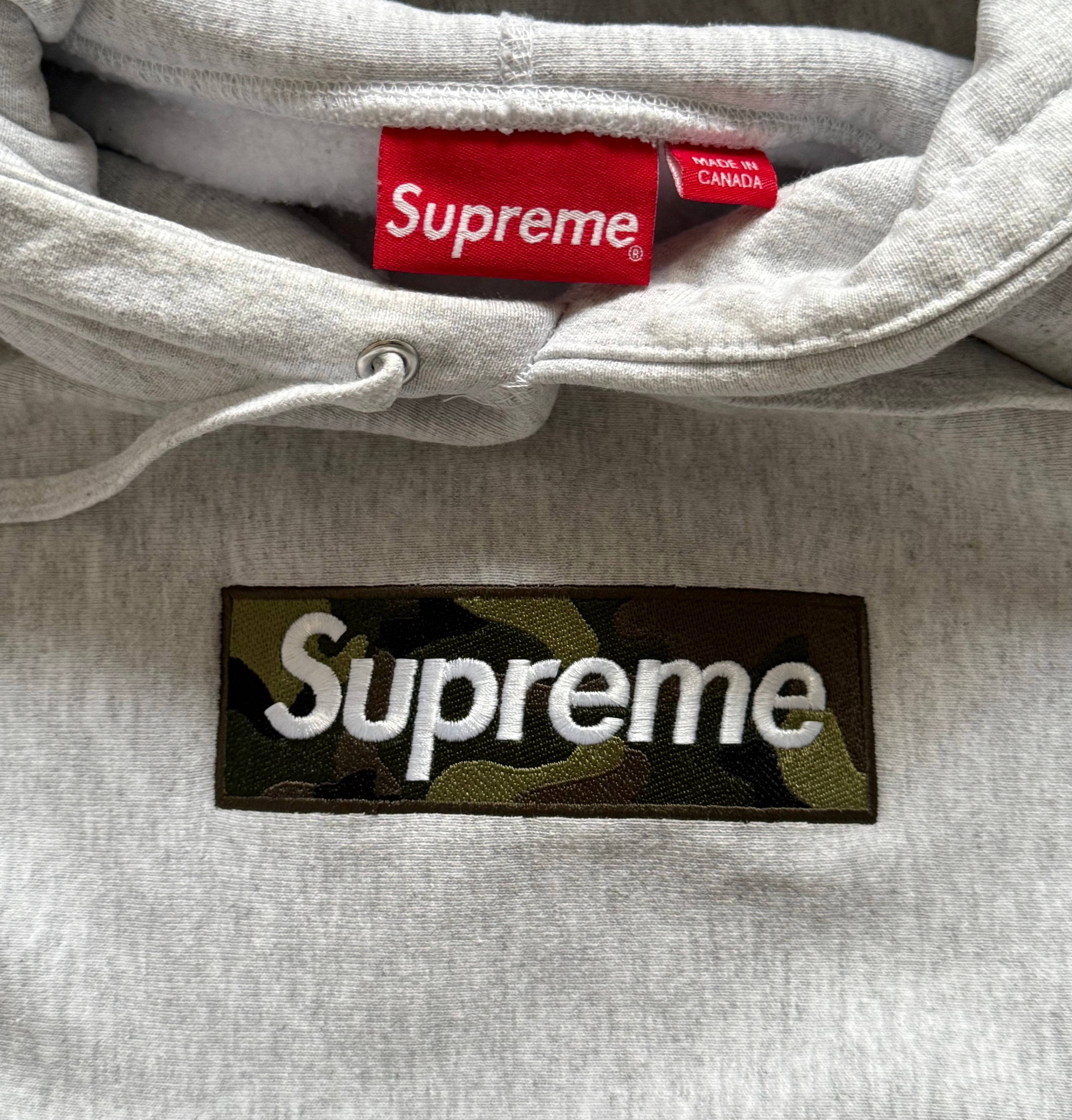 Supreme Box Logo Hooded Sweatshirt "Ash Grey" (23FW)