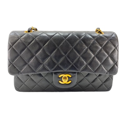 シャネル CHANEL ラムスキン マトラッセ25 ダブルフラップ ショルダーバッグ【中古】