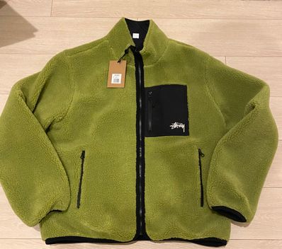Stussy シェルパ リバーシブル ジャケット "モスグリーン"