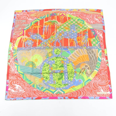 未使用品 エルメス スカーフ EX LIBRIS EN KIMONOS