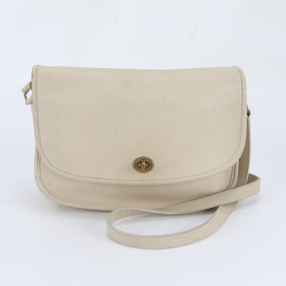 コーチ オールド アメリカ製 ターンロックショルダーバッグ レザー