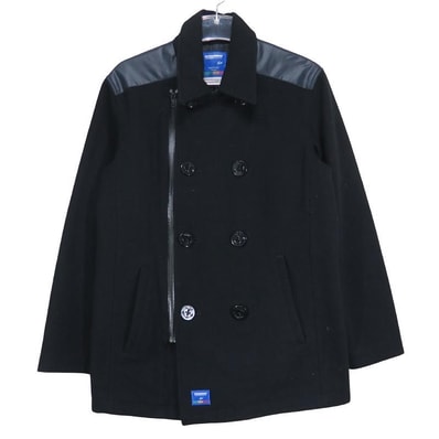 NEIGHBORHOOD ネイバーフッド x Fragment design フラグメント デザイン 07AW FR.PEA/M-COAT SPFR-JK-01 ピー コート ブラック アウター サイズM