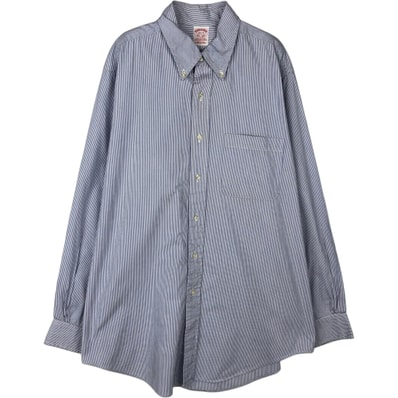古着 80~90年代 ブルックスブラザーズ Brooks Brothers Est.1818 長袖 ボタンダウンストライプシャツ USA製 メンズL相当 ヴィンテージ/eaa646578