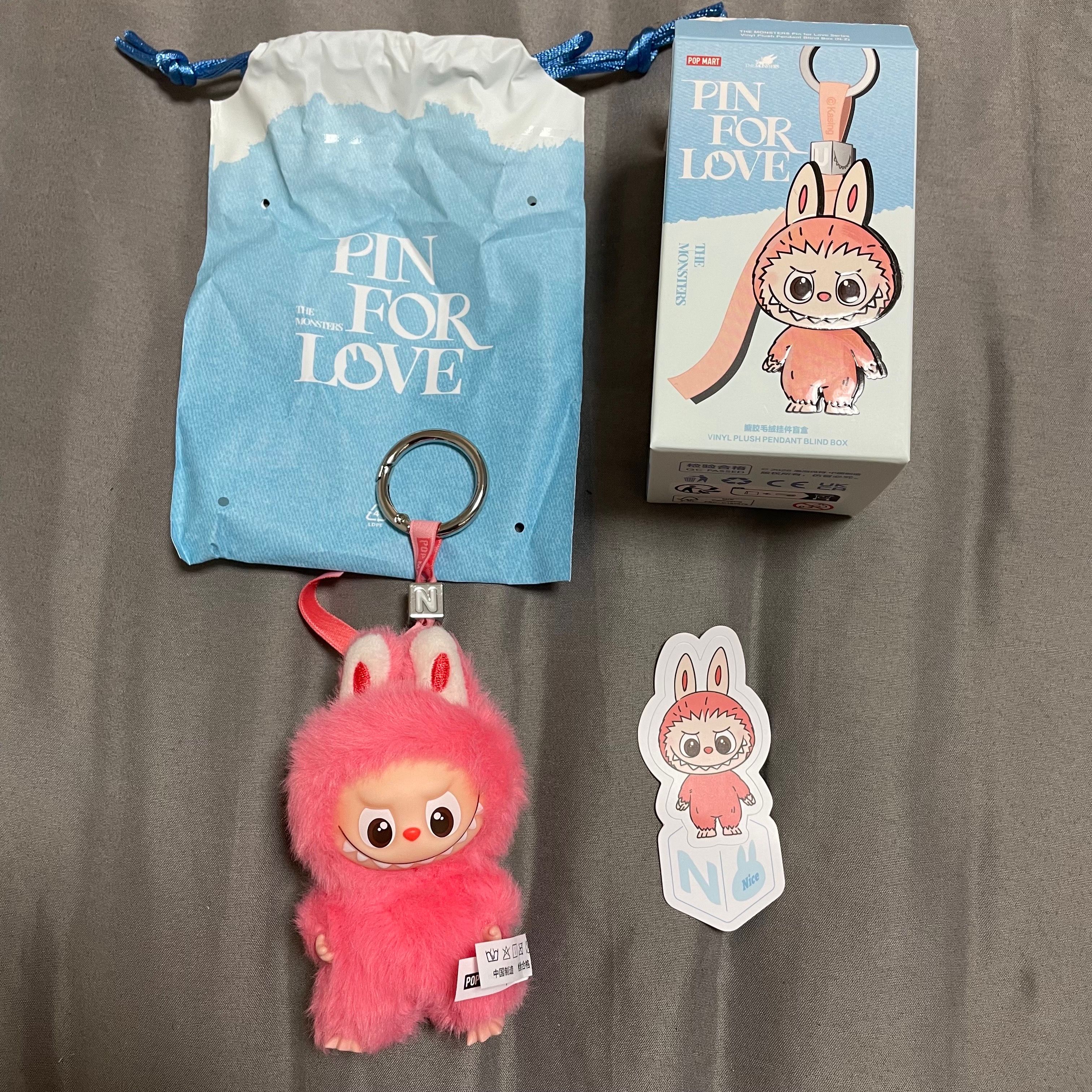 POP MART THE MONSTERS (LABUBU) Pin for Love Series-Vinyl Plush Pendant (N-Z) N