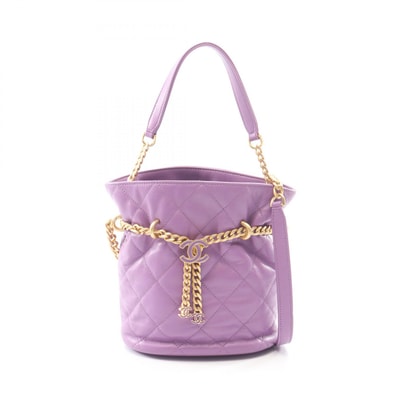 シャネル CHANEL マトラッセ 2WAY ショルダーバッグ バッグ ラムスキン(羊革) レディース パープル系 【中古】