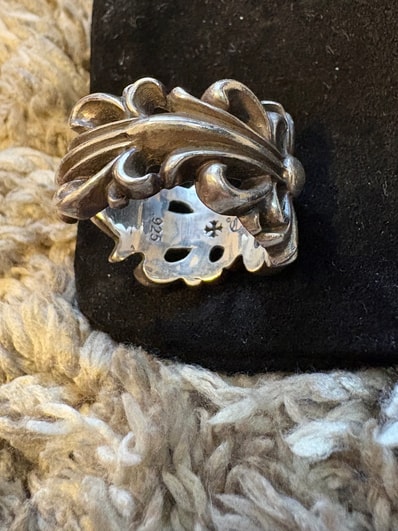 Chrome Hearts Double Floral Cross Ring "Silver"