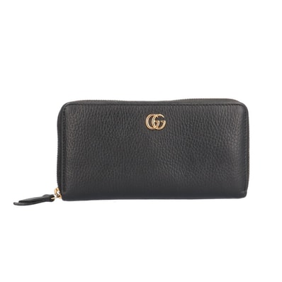 グッチ ジップアラウンドウォレット GGマーモント 長財布 レザー 456117 レディース GUCCI 中古