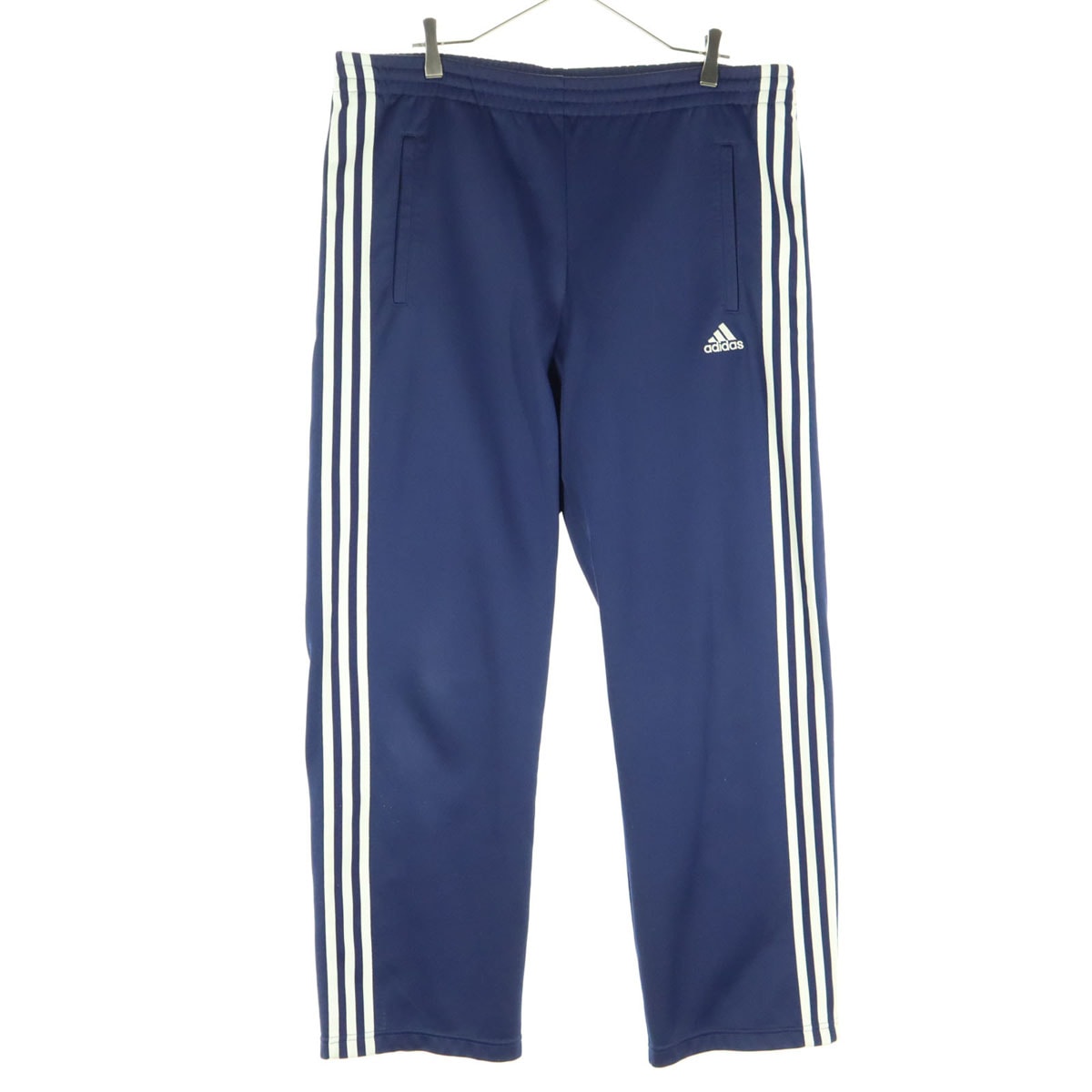 adidas アディダス 日本製 ワンポイントロゴ トラックパンツ O ネイビー