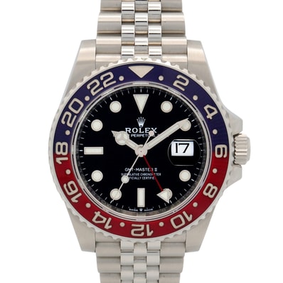 ロレックス ROLEX GMTマスターII ランダム番 腕時計 時計 ステンレススチール メンズ ブラック系 126710BLRO 【中古】