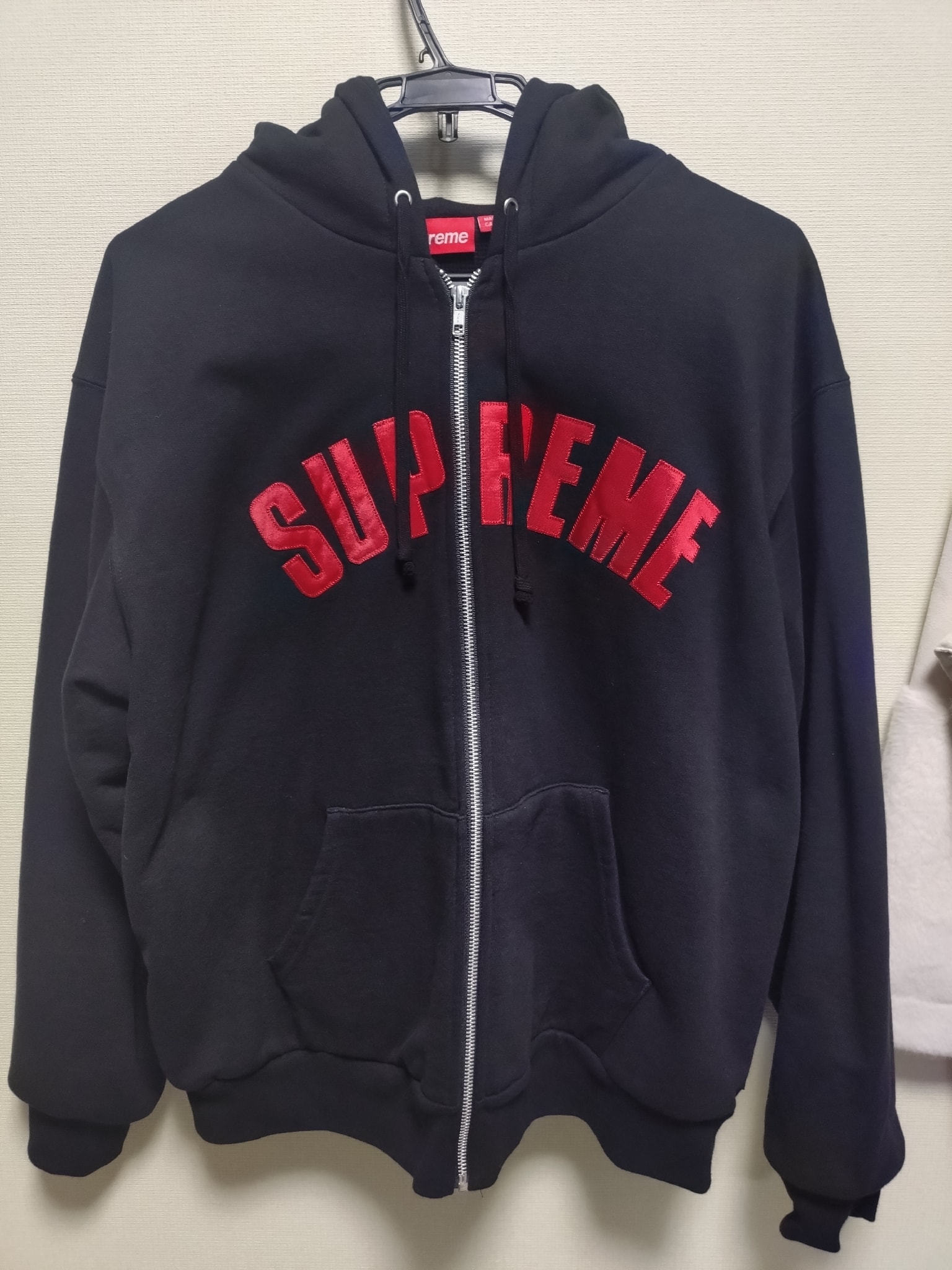 Supreme Arc Thermal Lined Zip Up Hooded Sweatshirt (25AW) "Black"