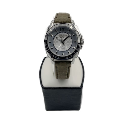 〇〇COACH コーチ ミニシグネチャー ボーイフレンド クォーツ 腕時計 シルバーカラー CA.64.7.14.0606